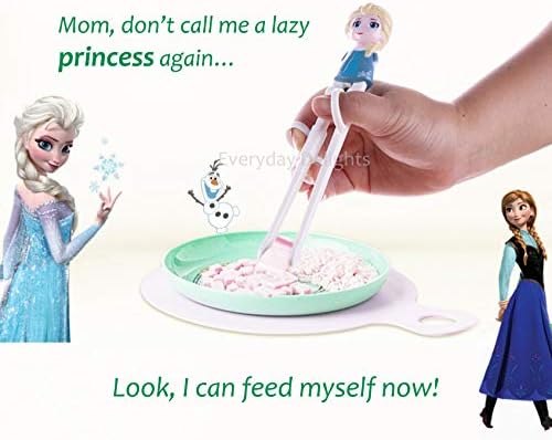Frozen Queen Elsa Kids Spoon Chopsticks Flatware Set with Case