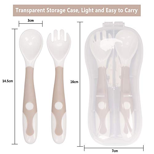 Baby Utensils Spoon Fork Set with Travel Safe Case 1