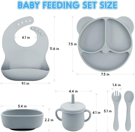 OEC-T5 10-Piece Silicone Baby Feeding Set for 6 Months