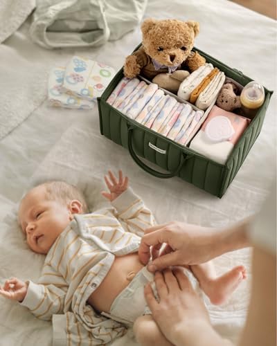 Blissful Diary Diaper Caddy Organizer Deep Green