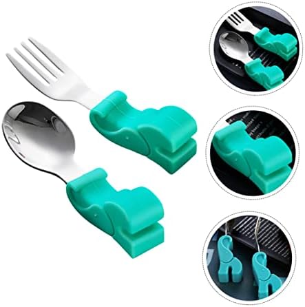 GARVALON Spoon and Fork Set with Elephant Storage Case 1