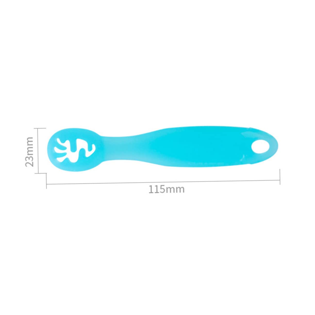 Toyvian 2PCS Safe Silicone Spoons for Babies and Travel