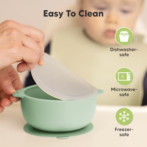 KeaBabies 4-Pack Silicone Feeding Set with 2-Pack Suction Bowls 1