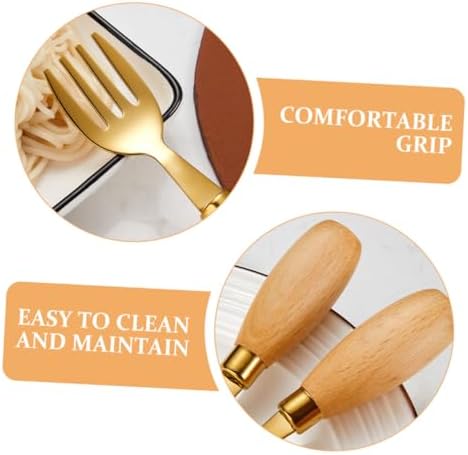 Unomor 4-Piece Curved Spoon Fork Set for Kids