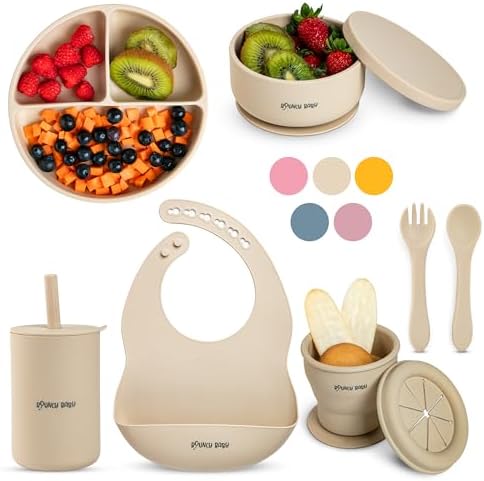 BOUNCY BABY Silicone Feeding Set 8 PCS