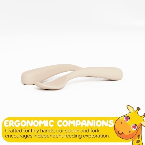 Muqee Peeko Silicone Feeding Set - 3 Piece BLW Baby Plates Utensils