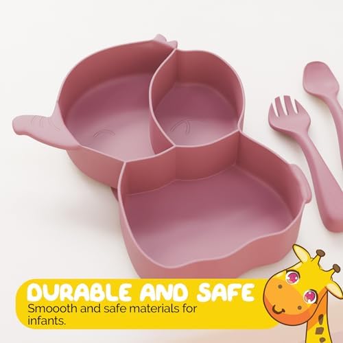 Muqee Peeko Toddler Suction Plates with Elephant Design