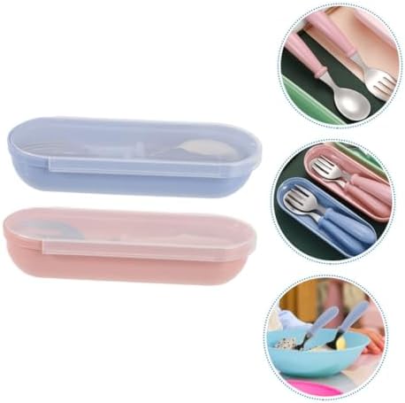 VICASKY 2 Sets Stainless Steel Fork Spoon for Kids 1