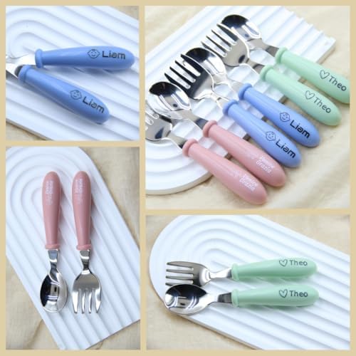 Personalized Toddler Stainless Steel Flatware Set 1