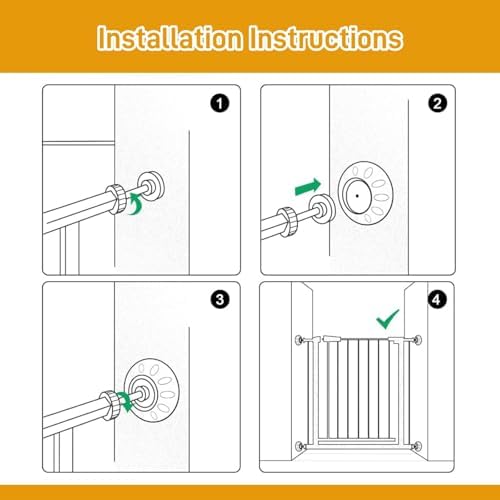 4 Pack Baby Gate Extender with Wall Protector