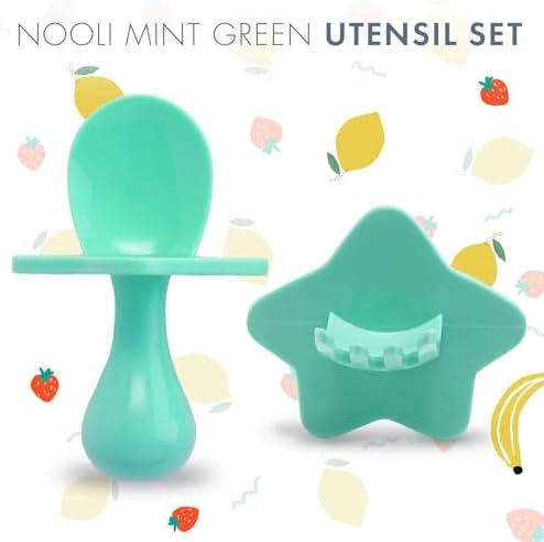 Nooli Toddler Spoons and Forks Set BPA Free Mint