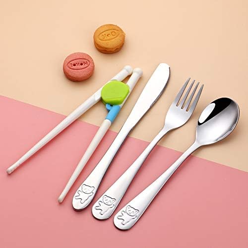 Poylim Kids Flatware Set of 2 Stainless Steel Cutlery for Toddlers