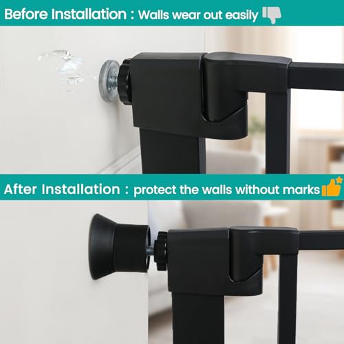 4 Pack Baby Gate Wall Protector Extension Kit Black