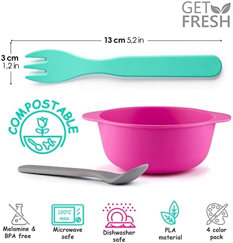 GET FRESH PLA Kids Cutlery Set 8-Pack