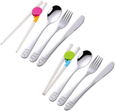 Poylim Kids Flatware Set of 2 Stainless Steel Cutlery for Toddlers