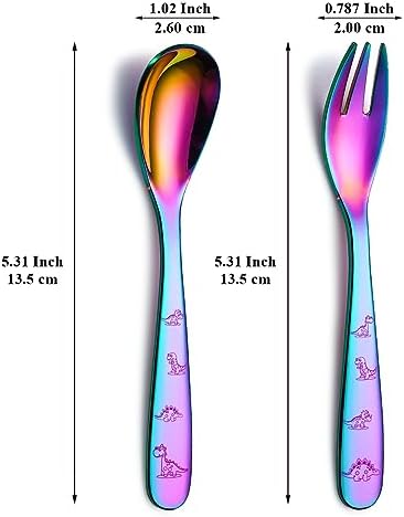 Evanda Rainbow Toddler Cutlery Set 6 Pieces
