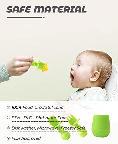 DF DUALFERV 3 Pcs Baby Utensils Set for 6-12 Months