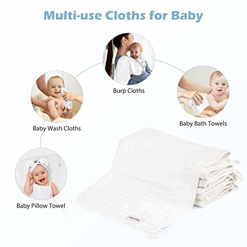 Maliton 6 Pack Muslin Burp Cloths 20x10 100 Cotton 1