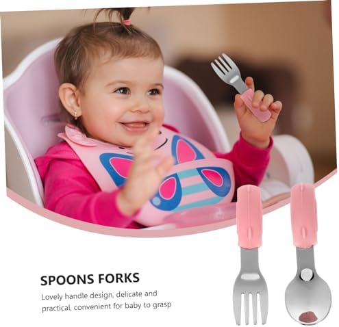 VICASKY 2pcs Pig Design Stainless Steel Utensils Set 1