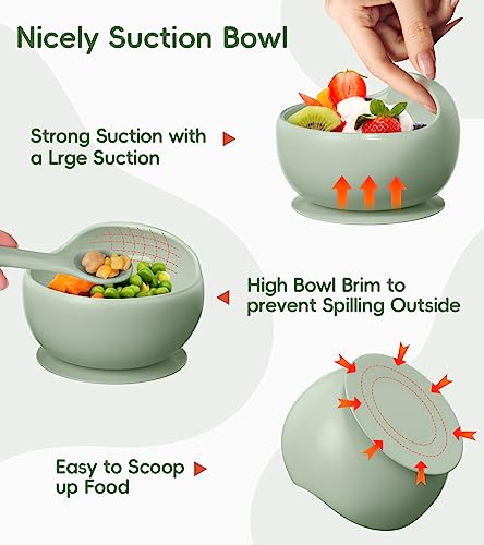 Guffo BPA Free Silicone Baby Feeding Set 8pc