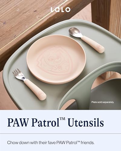 Lalo PAW Patrol Toddler Fork and Spoon Set - 2 Pieces - Skye