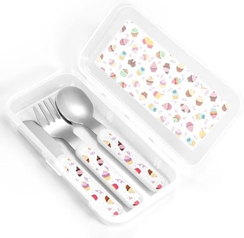 Delicious Cupcakes Print Flatware Set with Travel Case