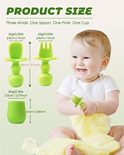 DF DUALFERV 3 Pcs Baby Utensils Set for 6-12 Months