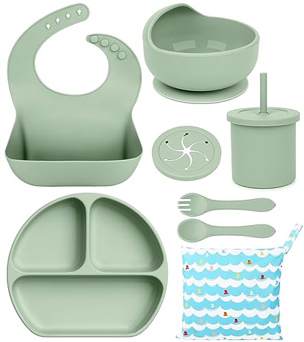 Guffo BPA Free Silicone Baby Feeding Set 8pc