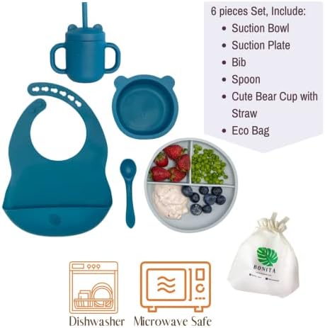 Bonita 6-Piece BPA-Free Silicone Feeding Set