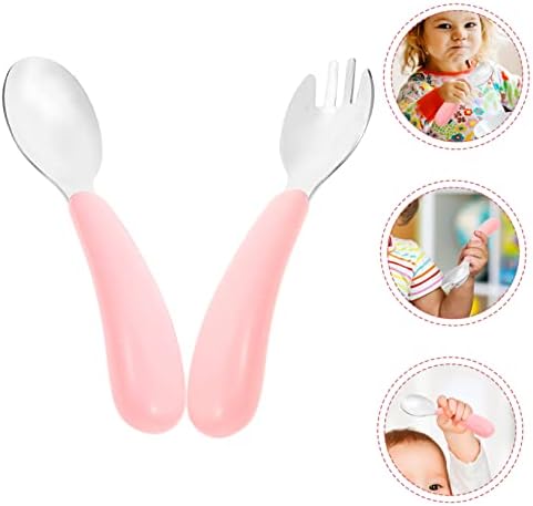 Mikinona Ergonomic Fork and Spoon Set for Baby