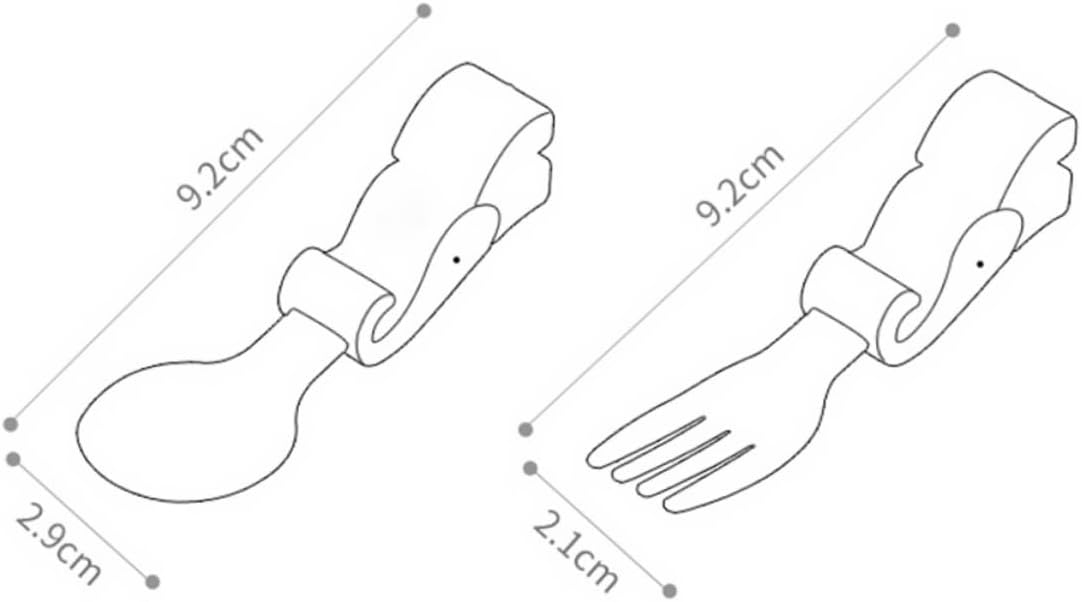 GLSTOY Fork Spoon Set with Elephant Design and Storage Box