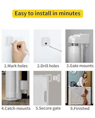 dearlomum Retractable Baby Gate - 33 Tall 55 Wide