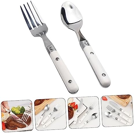 SHOWERORO 2Pcs Stainless Steel Fork and Spoon Set