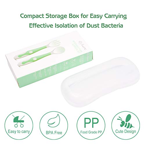 Linowos Baby Utensils Set with Travel Safe Case