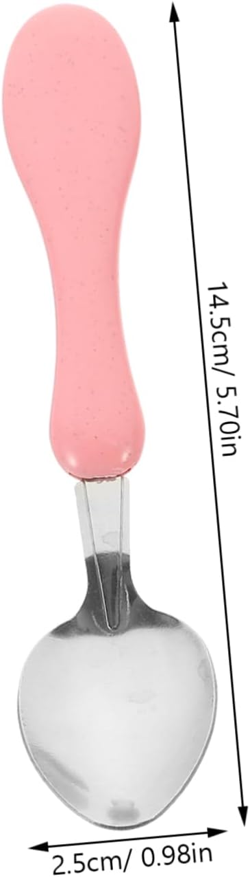 4pcs Cartoon Forks Spoons with Silicone Handles