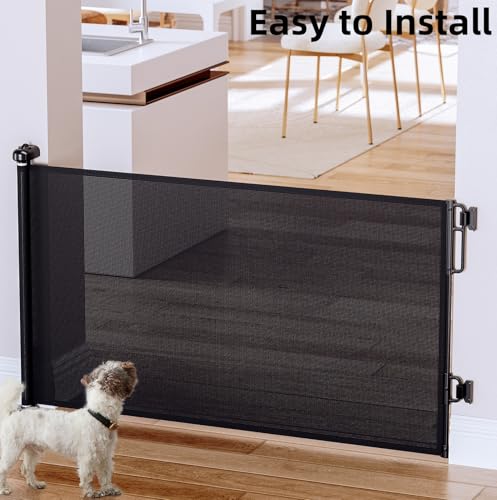 Cumbor Retractable Baby Gate - 55 Wide 34 Tall Black 1