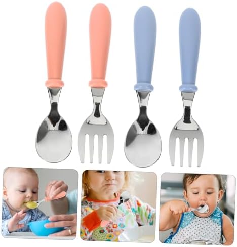 4Pcs 304 Stainless Steel Baby Utensils Set