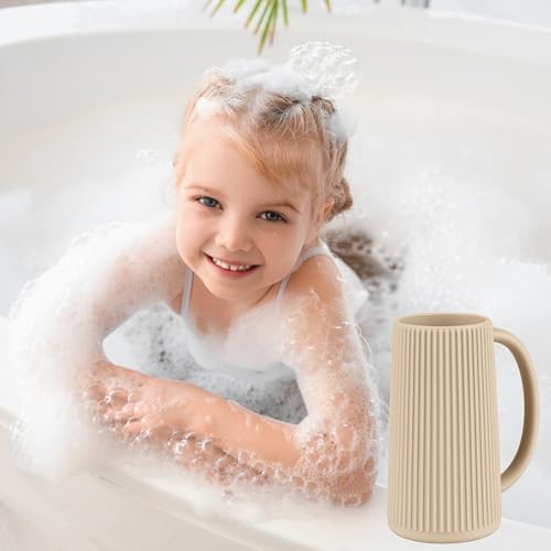Nothomme Food Grade Silicone Rinse Cup for Kids with Blush Handle