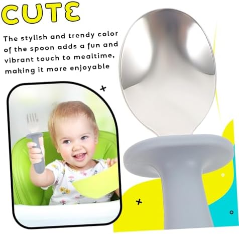 BIUDECO 6Pcs Reusable Spoon Fork Set for Baby Self Feeding