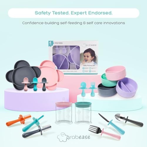 Grabease Toddler Silverware Set for Independent Eating