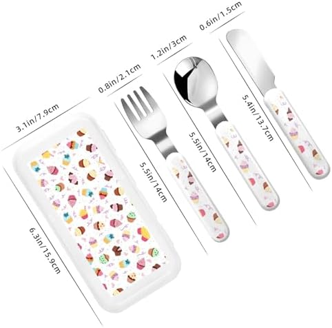 Delicious Cupcakes Print Flatware Set with Travel Case