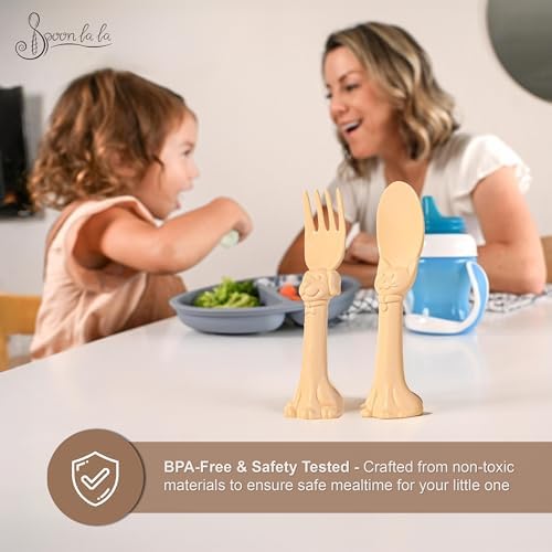 Spoon la la Toddler Utensils Set - 6 Pack 3 Spoons 3 Forks