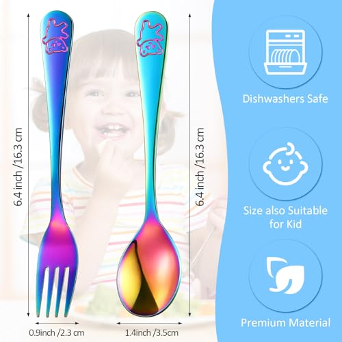 24 Piece Stainless Steel Kids Flatware Set