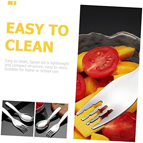 HAPINARY 316 Stainless Steel Fork Spoon Set 2PCS