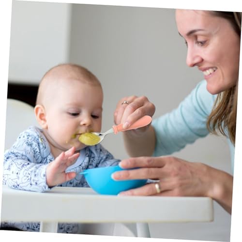 RORPOIR 4Pcs Baby Silverware Set with Comfortable Handles 1