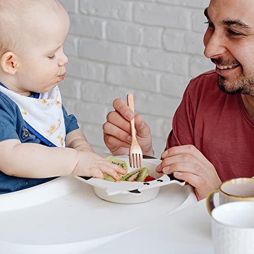 YFWOOD 4-Piece Wooden Kids Cutlery Set