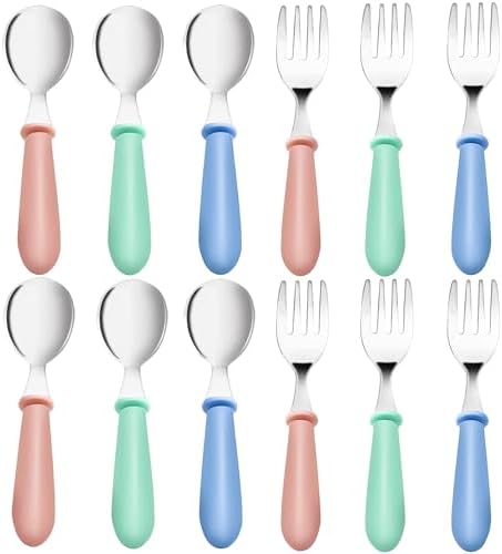 12 Piece Toddler Stainless Steel Utensils Set