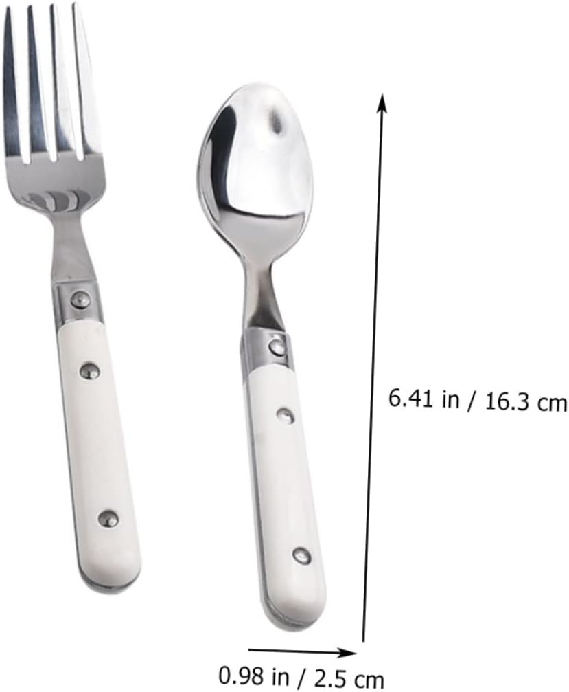 SHOWERORO 2Pcs Stainless Steel Fork and Spoon Set