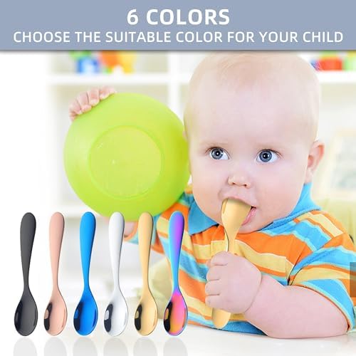 QRU 6-Piece Toddler Utensils Set Safe Dishwasher