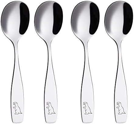 ANNOVA Kids Flatware Set - 10 Piece Dino Themed Stainless Steel